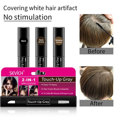 One Time Hair Dye Pen Instant Gray Root Coverage Hair Color White