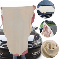Natural Chamois Leather Car Cleaning Cloth Washing Absorbent Drying Shammy Towel