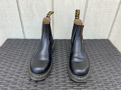 Dr. Martens 2976 Smooth Leather Chelsea Black boots Size W9, M8 | eBay