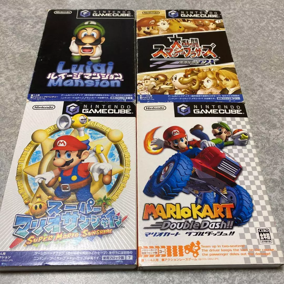 Mario kart Double dash Super Smash Bros. Mario Sunshine Luigi's Mansion Set  of 4