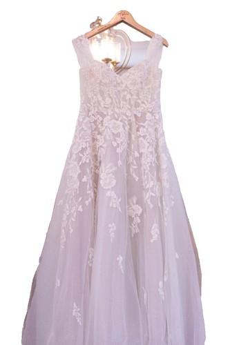 Davids Bridal Cap Sleeve Lace Dress - Size 8 | eBay