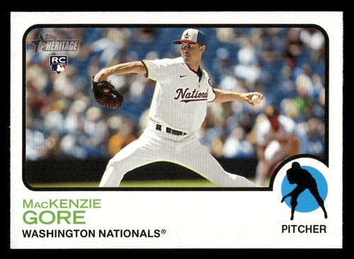 2022 Topps Heritage #565 MacKenzie Gore Rookie Card Washington Nationals - Picture 1 of 2