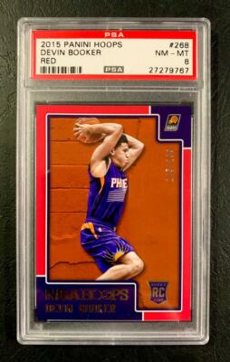 その他 Devin Booker RC auto panini hoops 2015 Panini Hoops Red Devin Booker ROOKIE RC /299 RARE PSA 8
