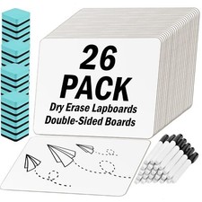 26 Pack Small Dry Erase Boards Classroom Pack 12 x 9 Inch Double Sided Mini W...
