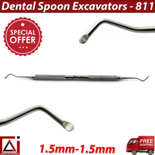 Escavatore cucchiaio dentista D-End 811 strumenti riparativi per cavità dentale composita 1,5 mm - Foto 6 di 6