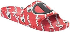 Mens Champion Scarlet Red IPO Mega Script Logo Wrapped Slides Sizes US 9 - US 12