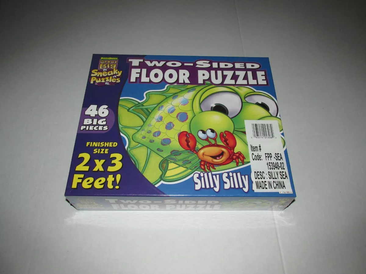 Puzzle Patch Great Sneaky Puzzles Silly Silly Sea 46 Piece 2 Sided Floor  Puzzle