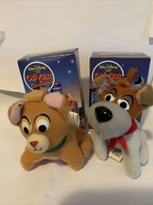 1988 Disney McDonalds Dodger Oliver Company Plush Christmas Ornaments New
