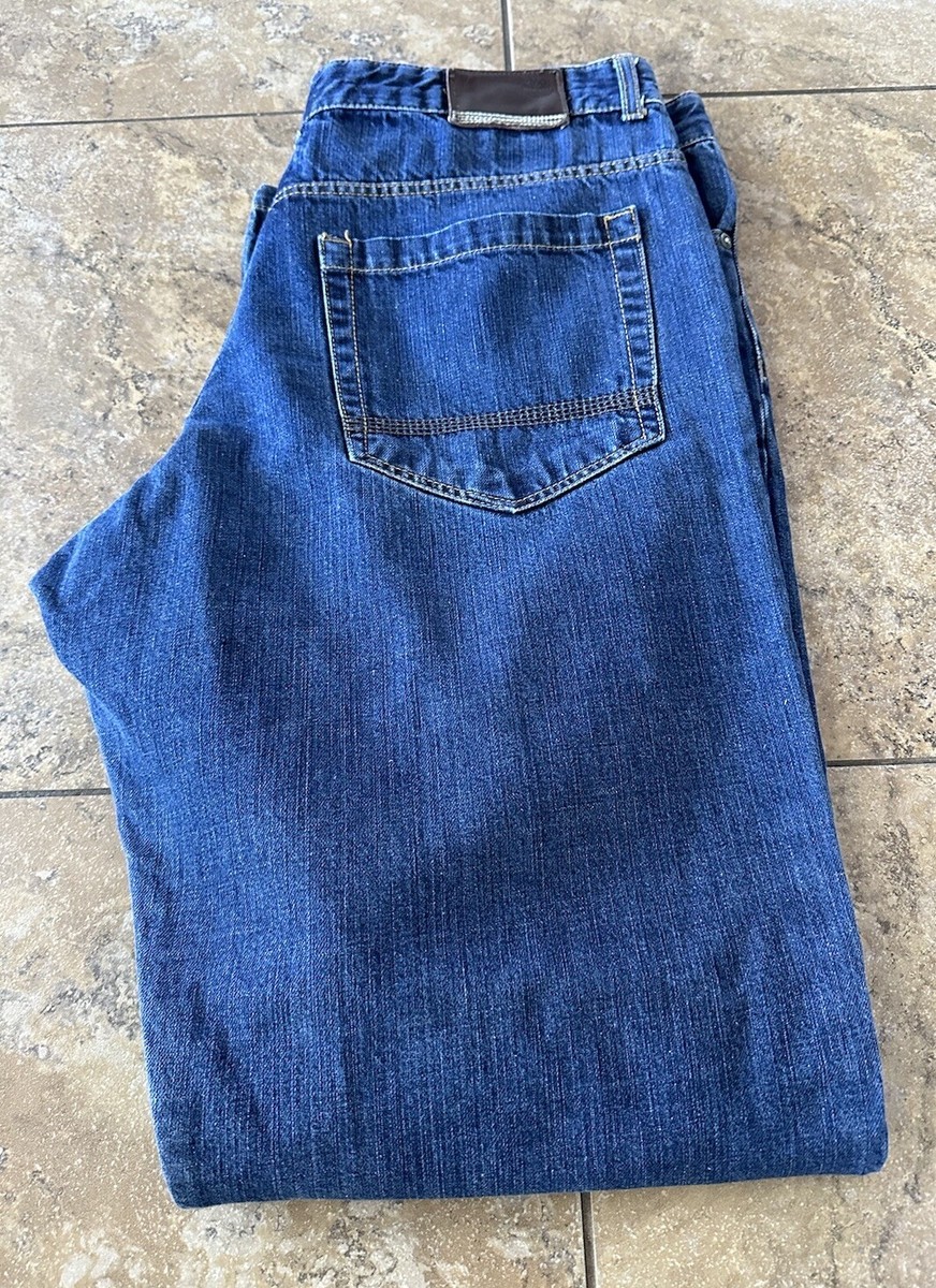 Timberland Jeans Men's Size 36X33 Wide Leg Bootcut Dark Wash Denim