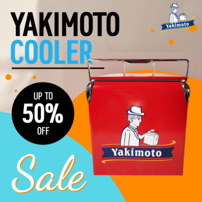 Yakimoto 14Qt Personalized Vintage Metal Cooler,Red Ice Chest for Eco-friendly