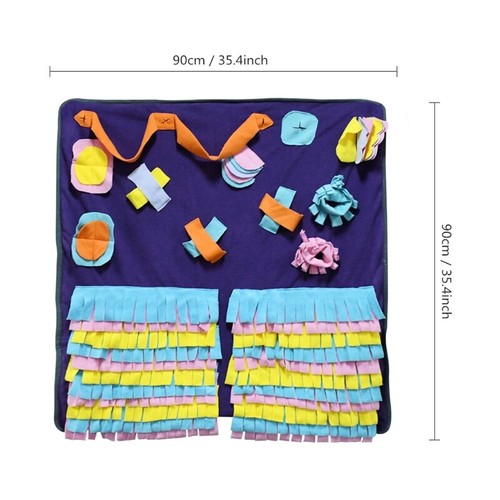 Pet Dog Snuffle Mat Nose Smell Training Blanket Sniffing Pad Slow Feeding Bowl - Zdjęcie 8 z 8