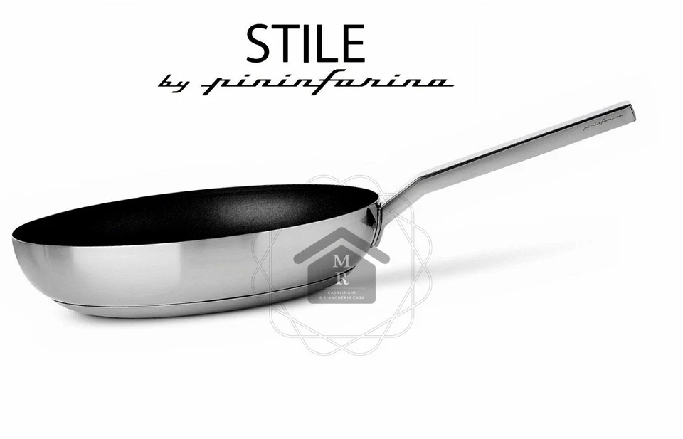 MEPRA PADELLA ANTIADERENTE ETERNA® ACCIAIO INOX LINEA STILE BY PININFARINA - Immagine 2 di 4
