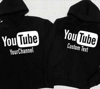 YOUR TEXT CUSTOM CHANNEL hoodie Sweatshirt Black(S-2XL)
