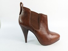 Kurt Geiger Brown Leather High Heel Low Boots Uk 5 Eu 38