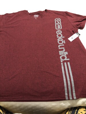 NEW With Tag- Marc Ecko Unltd 4XL Burgundy V Neck Tee-Shirt