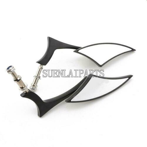 Black Motorcycle Rear View Side Mirrors For Harley Softail Deuce EFI FXSTDI - Imagen 3 de 5