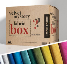 Mixed Velvet Fabric Remnant Bundle Mystery Fabric Box 15 Pieces