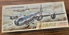 Vintage 1960's Airfix 1:72 Boeing B-29 Superfortress Aircraft Kit, Unassembled
