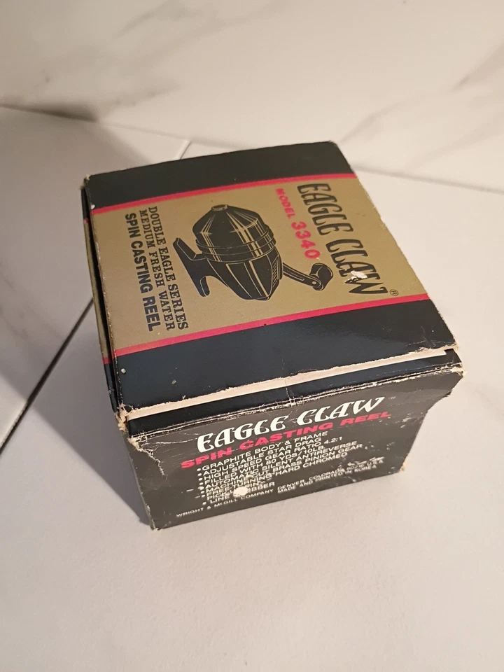 Vintage & Rare Eagle Claw Model 3340 Double Eagle Series Spin Casting Reel NIB - Image 2 of 4