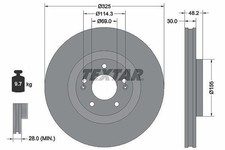 2x TEXTAR Bremsscheibe Vorderachse u.a. für HYUNDAI, KIA
