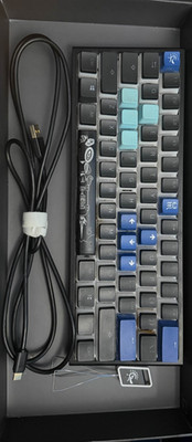 Ducky one 2 mini with MX Cherry red switches and Hyperx pudding keycaps