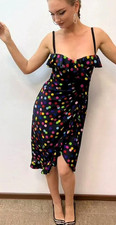 Dolce & Gabbana Polka Dot Print Corset D&G Silk Chiffon Ruffle Dress IT40