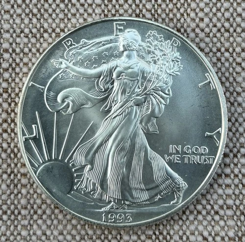 1993 Silver Eagle Coin. BU Gem!!