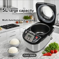 5L Electric Rice Cooker Multi-functional with Steamer Non-Stick Inner Pot 1000W