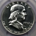 1952 50c Franklin Half Dollar - PCGS PR 66