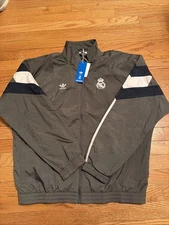Adidas Real Madrid 2024/25  Anthem Lifestyler Track Top Charcoal Men's M JI9479
