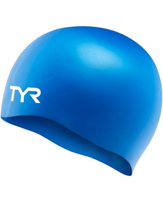 Silicone Swim Cap One Size Blue Durable Hair Protection Reduces Drag
