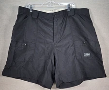AFTCO Bluewater Shorts M01L Mens 40 Black Nylon Fishing Cargo Pockets Outdoors