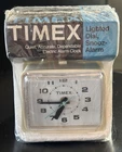 Vtg NOS Timex Lighted Dial Alarm Clock Electric Sealed 1970’s Antique White USA