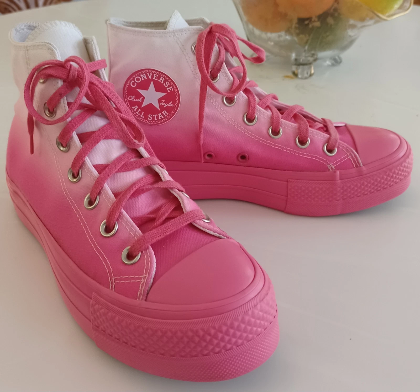 Converse All Star Hi Lift Sneaker Rosa Ombre Fragola Jam Donna Taglia 7