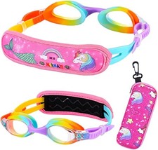 Kids Swim Goggles Age 2-6, Toddler No Hair 1pk -Unicorn