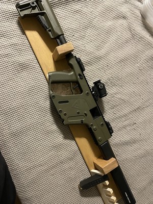 Kriss Vector Rifle Wall Mount With 5 Magazine Holders - Homemade