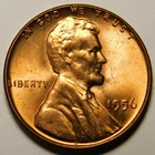 1956 P Lincoln Wheat Cent Penny Red BU  "Actual Coin Pictured"