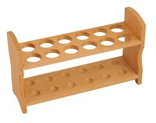 Wooden Test Tube Rack - Accommodates 12 Tubes, up to 28mm - 10.25" Wide - Pre...