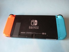 Nintendo Switch System Console w/Neon Red & Blue Joy-Cons + Dock & Extras