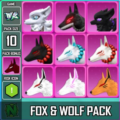 World Zero WZ - 9 PACK - FOXES and WOLVES PACK -- PACK BONUS