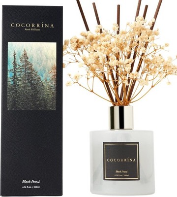 Raumduft Diffusor 200 ml Schwarzwald 8 Stäbchen Natur Duftöl Cocorrína