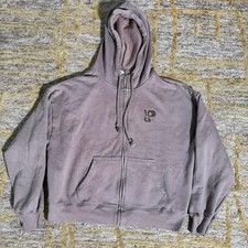 Victoria's Secret PINK Zip Up Hoodie Mauve Embroidered Crest Y2K