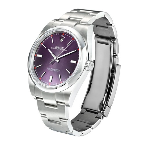 Rolex Oyster Perpetual 41 Orologio 41MM Viola Indice Indicatori Ore Quadrante Acciaio Inox... - Foto 2 di 10