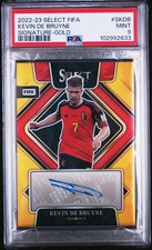 2022 Panini Select Fifa Signatures Gold #skdb Kevin De Bruyne 3/10 Psa 9