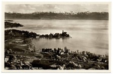 Wasserburg a. B. Bodensee vom Flugzeug aus – alte Echtfoto AK Postkarte 1930er