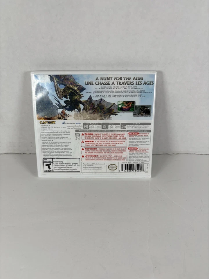 Monster Hunter Generations (Nintendo 3DS) Complete/W Manual - TESTED  - Image 3 of 3