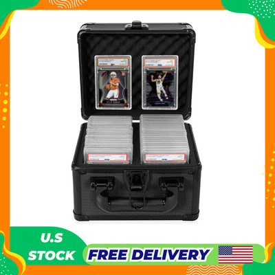 Graded Card Case - Aluminum Alloy Graded Card Storage Box Compatible with 40 Car