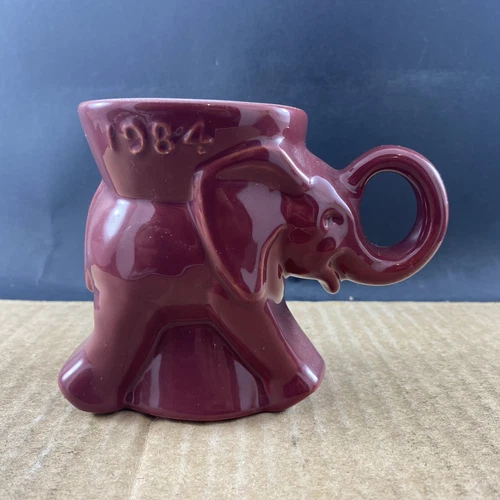 Frankoma Republican GOP 1984 Elephant Mug, COMB SHIP $1