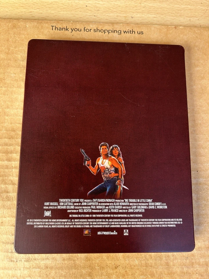 BIG TROUBLE IN LITTLE CHINA BLURAY STEELBOOK UK ARROW 1ST EDITION RARE Excellent - Image 2 of 4