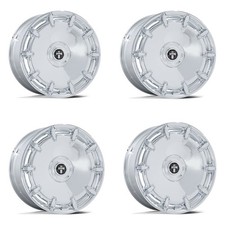 Set 4 24 Dub Dc7271 Cheef 24x9 5x115 5x120 15mm Chrome Wheels Car Suv Rims